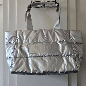 Dr Driss Y2k Silver Women's Puffer Tote Bag NWOT